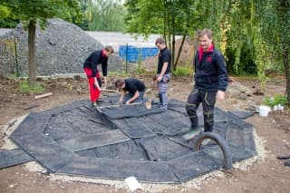 Detské ihrisko v priebehu prác